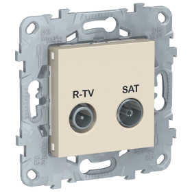 Розетка R-TV/ SAT, оконечная - бежевый, Schneider Unica New