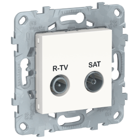 Розетка R-TV/ SAT, проходная - белый, Schneider Unica New