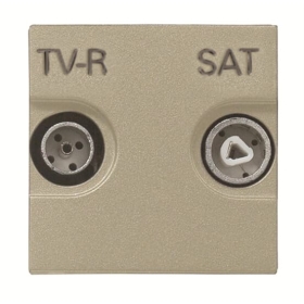 Розетка телевизионная TV-R-SAT одиночная - шампань, ABB Zenit (N2251.3 CV)