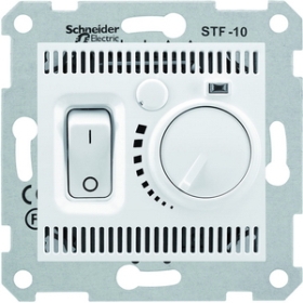 Терморегулятор теплого пола с датчиком - белый, Schneider Sedna
