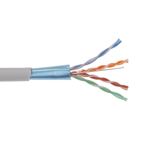 Кабель связи витая пара F/UTP, кат.5E 4x2х24AWG solid, LSZH, 305м, серый | LC1-C5E04-321 | ITK