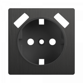 Накладка для розетки USB, WL04-USB-CP - графит рифленый, Werkel