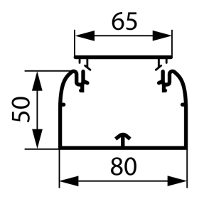 Кабель-канал с гибкой крышкой 80x50 - белый, Legrand DLP (1м)