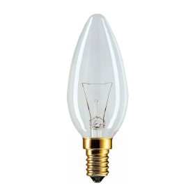 Лампа накаливания прозрачная, 40W, 3000К, E14 - PHILIPS