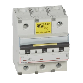 Автоматический выключатель 3P C80 16kA (4,5 модуля) Legrand DX3 10000
