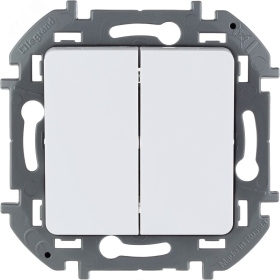 Выключатель 2 кл, 10 AX, 250 В - белый INSPIRIA 673620