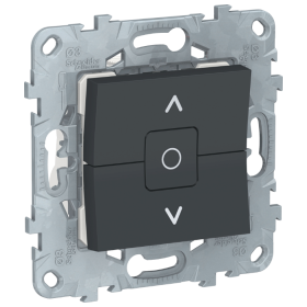Выключатель 2 кл., для жалюзи, с фиксацией, сх. 4 - антрацит, Schneider Unica New
