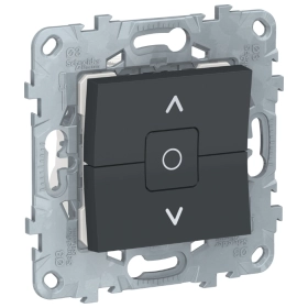 Выключатель 2 кл., для жалюзи, с фиксацией, сх. 4 - антрацит, Schneider Unica New